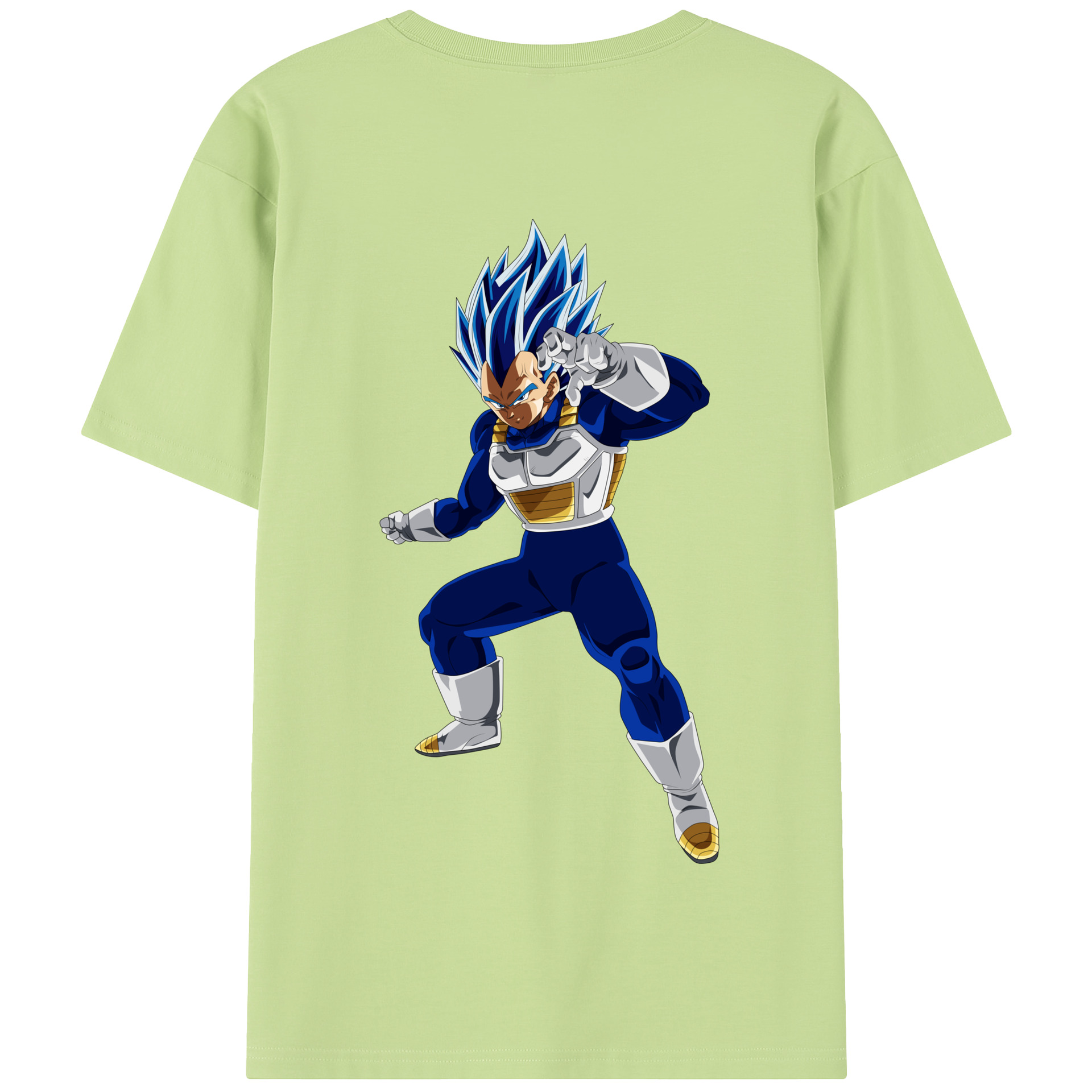 （画像用） ドラゴンボール ベジータ四世（Bejīta Yonsei）DRAGON BALL Vegeta IV 綿100％半袖Tシャツ（背面プリント）